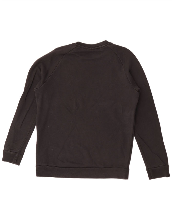 Adidas Mens Moletom Jumper Pequeno Algodão Preto