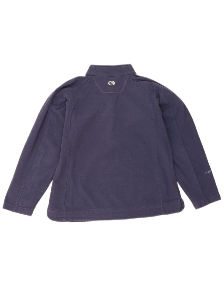 Pulôver de lã feminino Sprayway com zíper e pescoço Reino Unido 10 poliéster azul marinho pequeno