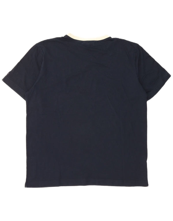 Camiseta masculina Navigare com estampa gráfica grande algodão azul marinho