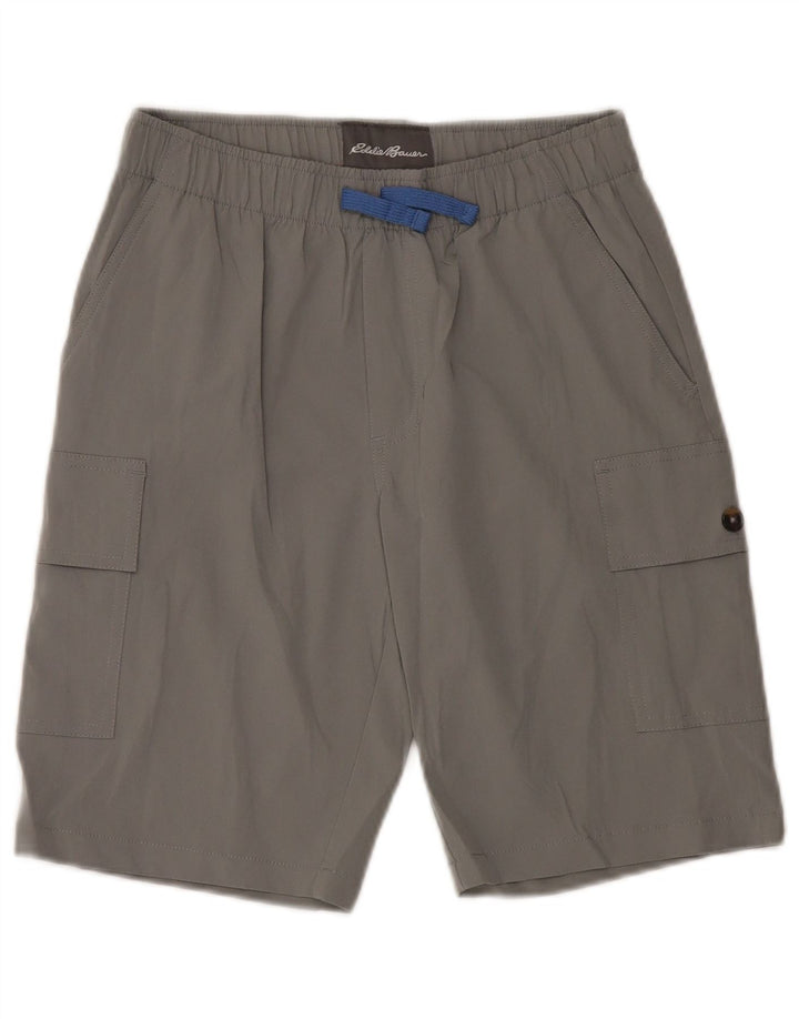 Eddie Bauer Boys Sport Shorts 13-14 anos grande cinza poliéster