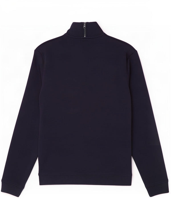 Suéter masculino Ted Baker com zíper e gola tamanho 3 médio azul marinho algodão