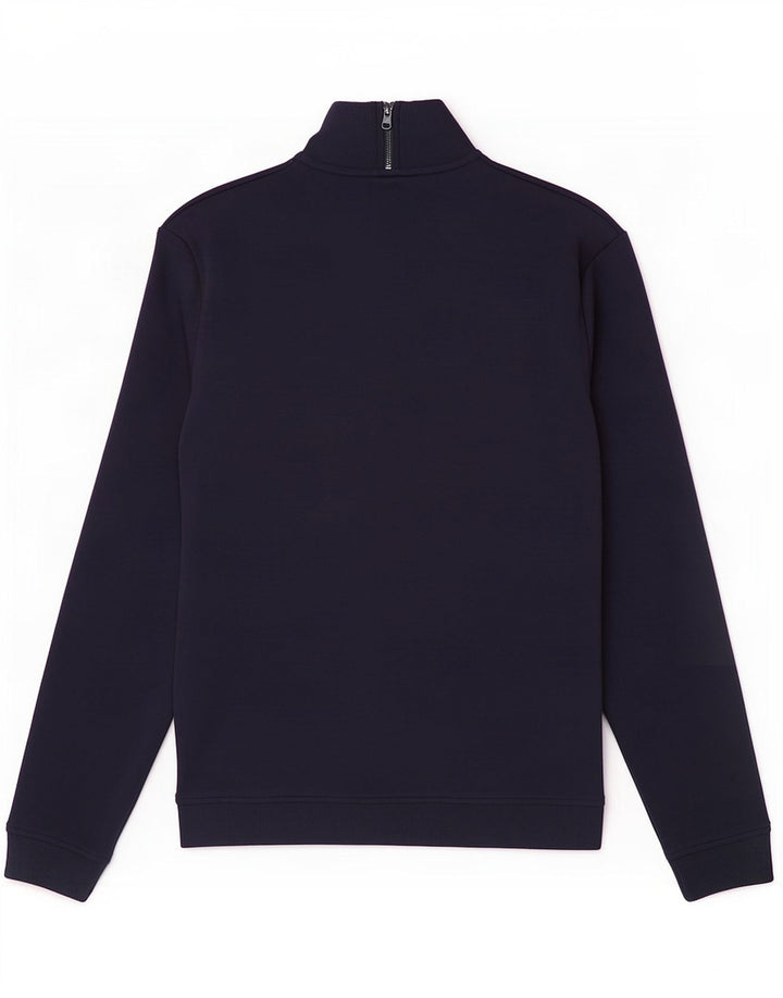 Suéter masculino Ted Baker com zíper e gola tamanho 3 médio azul marinho algodão