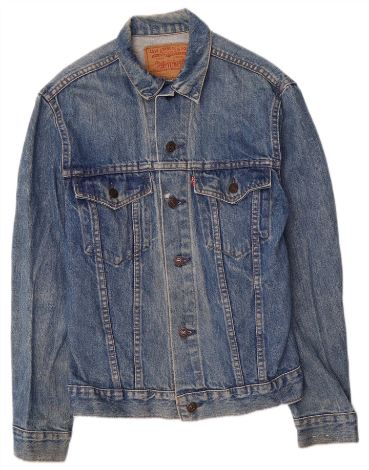 Jaqueta jeans feminina Levi's UK 8 pequena azul