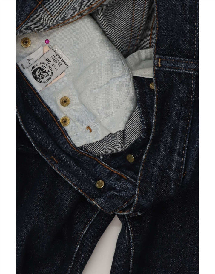 Diesel Mens Straight Jeans W28 L28 Azul Marinho Algodão