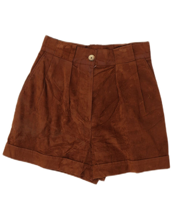 Shorts chino feminino Lorsay de cintura alta com amarração UE 38 médio W26 marrom acrílico