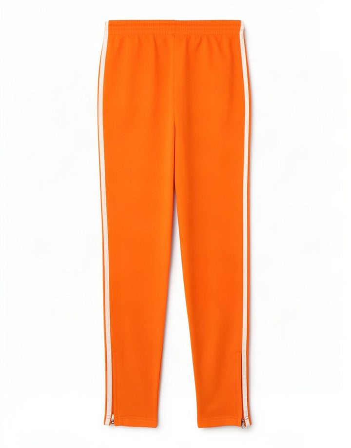 Calça de treino feminina Adidas UK 8 pequena laranja poliéster