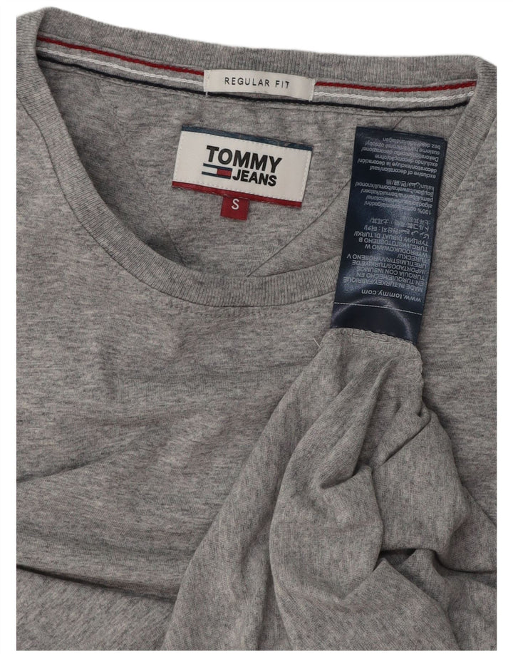 TOMMY HILFIGER Camiseta masculina regular fit top pequeno algodão cinza