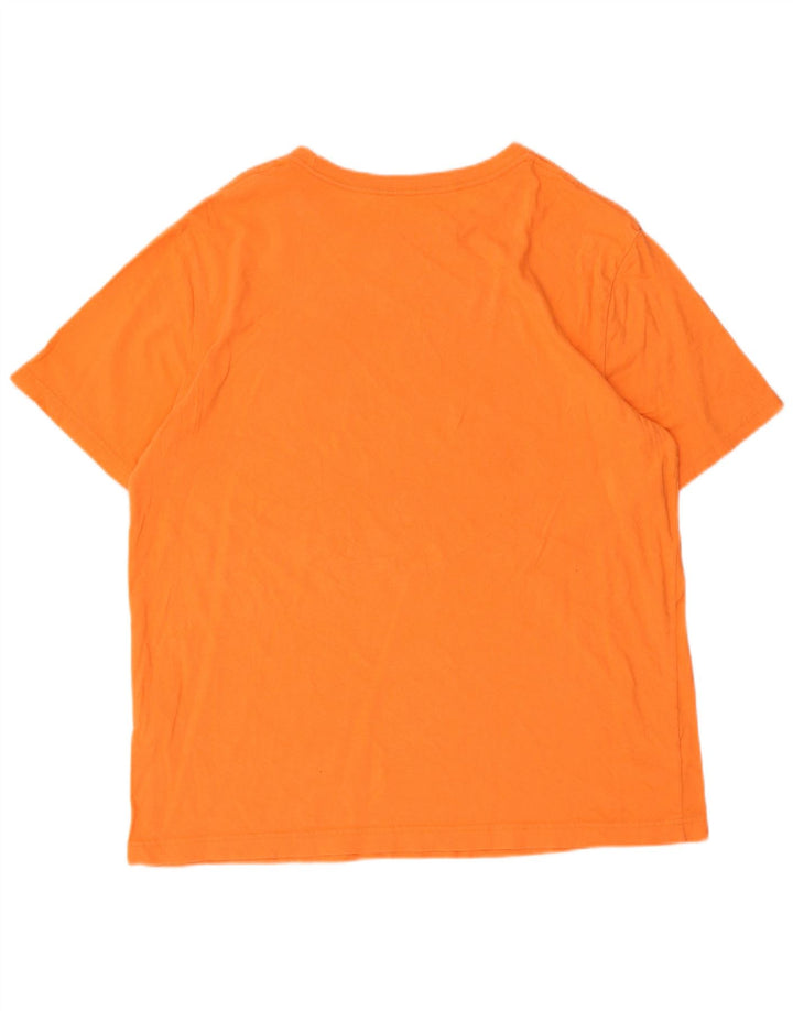 Camiseta masculina gráfica Nautica Top médio algodão laranja