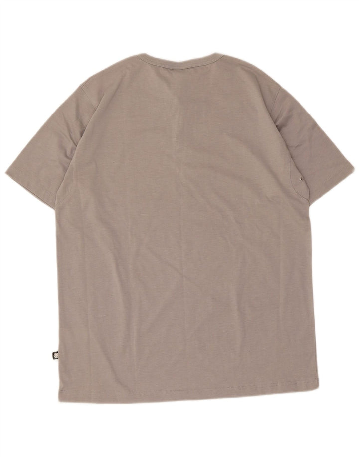 Camiseta masculina vintage de poliéster cinza médio