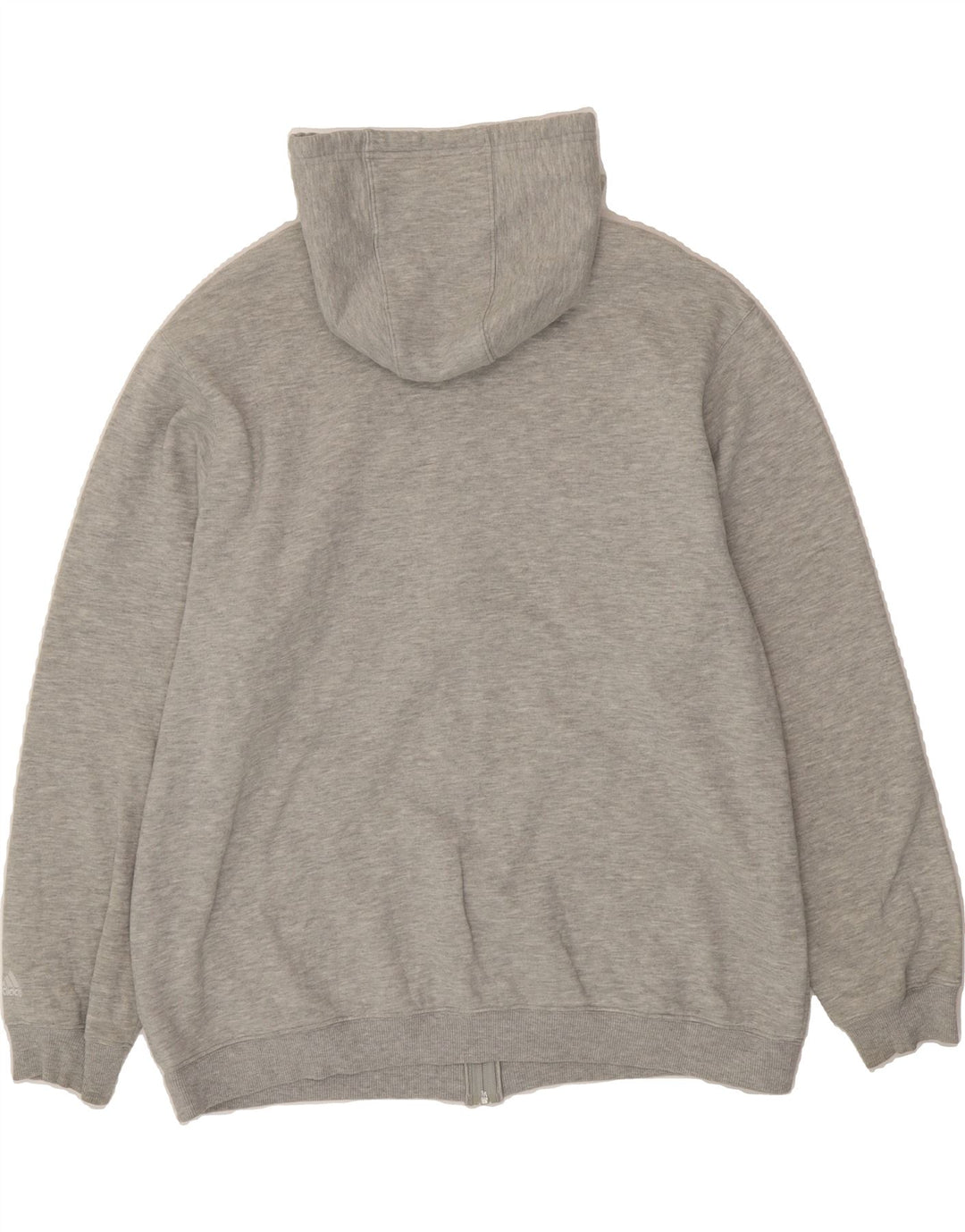 ADIDAS Mens Zip Hoodie Sweater XL Grey Cotton Vintage Adidas and Second-Hand Adidas from Messina Hembry 