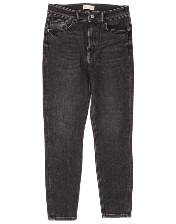 Zara Jeans feminino cintura alta skinny EU 40 médio W30 L28 cinza