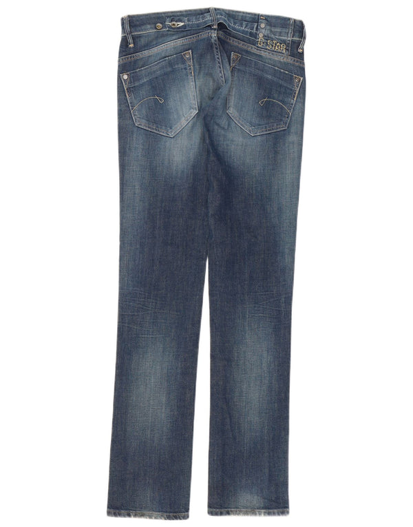 Jeans slim feminino G-Star W27 L34 algodão azul