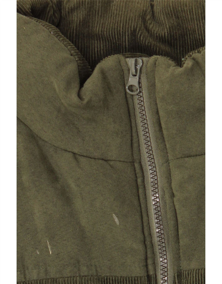 VINTAGE Mens Corduroy Padded Gilet UK 38 Medium Green Cotton Vintage Vintage and Second-Hand Vintage from Messina Hembry 