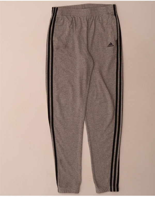 Adidas meninos calças de treino joggers 15-16 anos cinza algodão