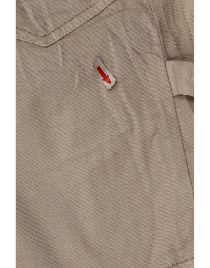 Guess Saia feminina jeans cargo W28 algodão bege médio