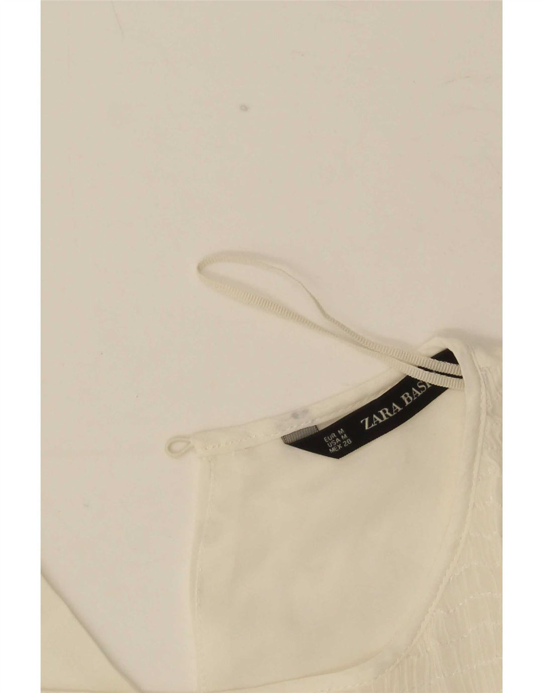 Zara blusa feminina sem mangas top UK 14 médio off white