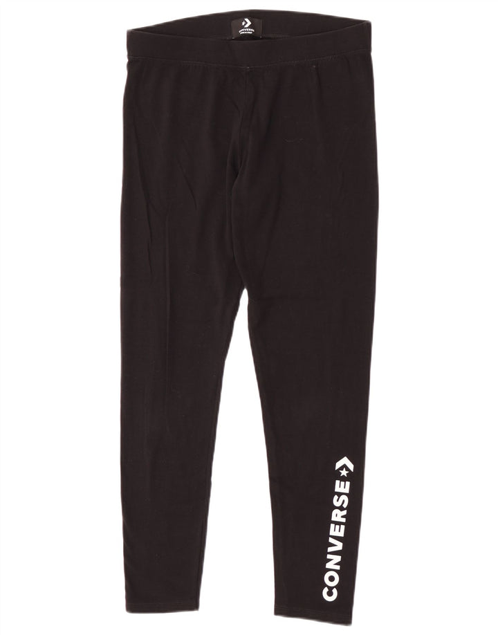 Leggings femininos Converse Graphic preto médio algodão