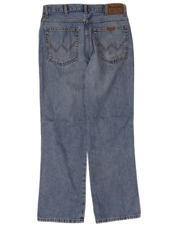 Calça jeans reta masculina WRANGLER regular fit W32 L30 algodão azul