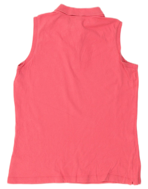 Camisa polo feminina sem mangas Lotto UK 12 rosa médio