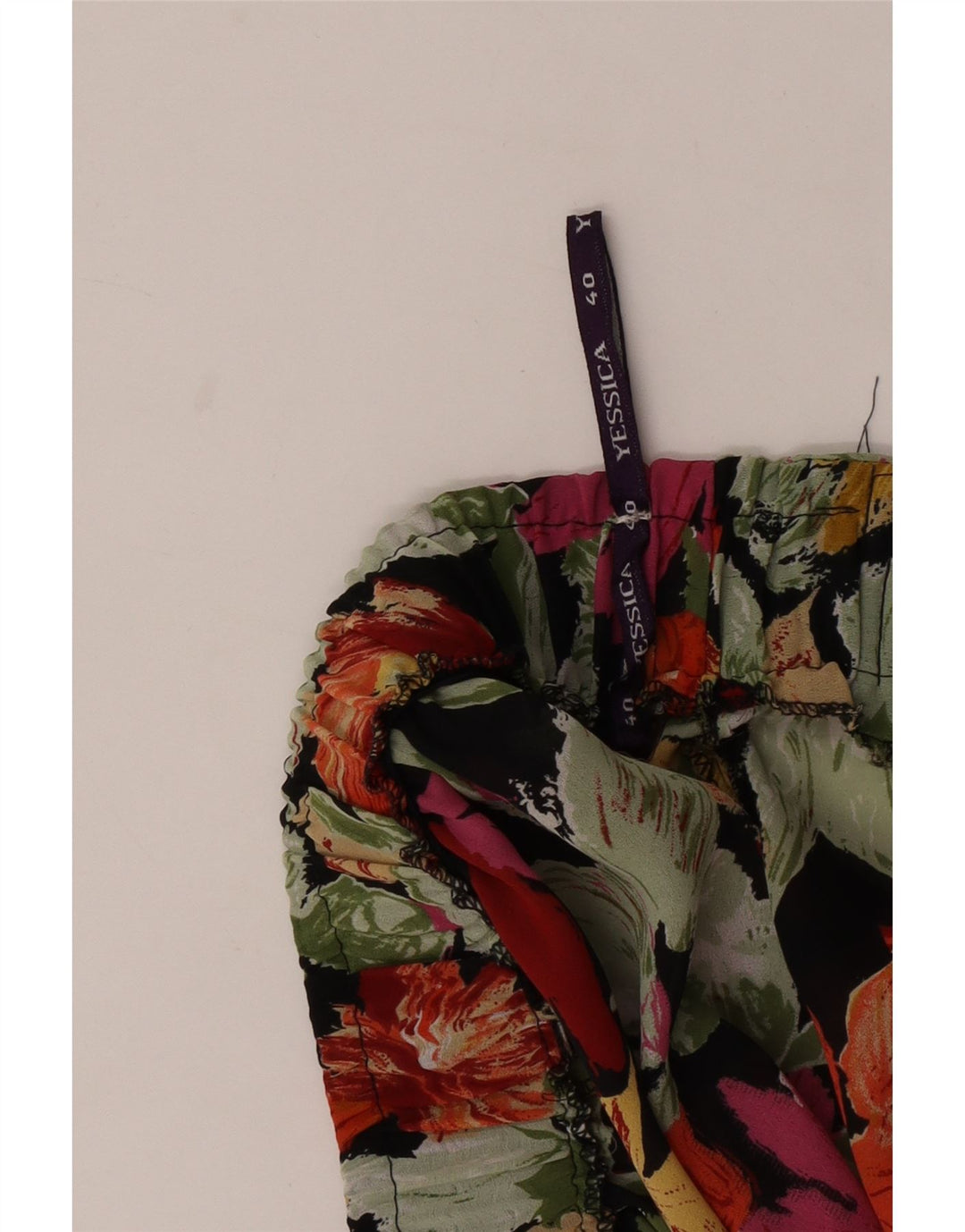 Saia plissada feminina Yessica EU 40 médio W30 floral multicolorido