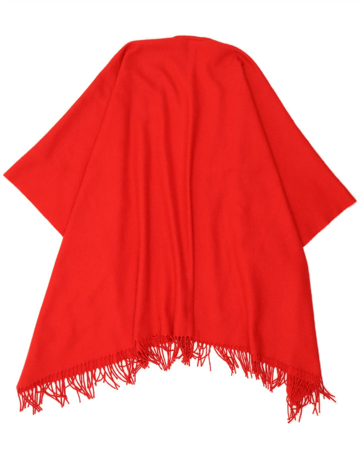 VINTAGE Womens Poncho Jumper One Size Red Vintage Vintage and Second-Hand Vintage from Messina Hembry 