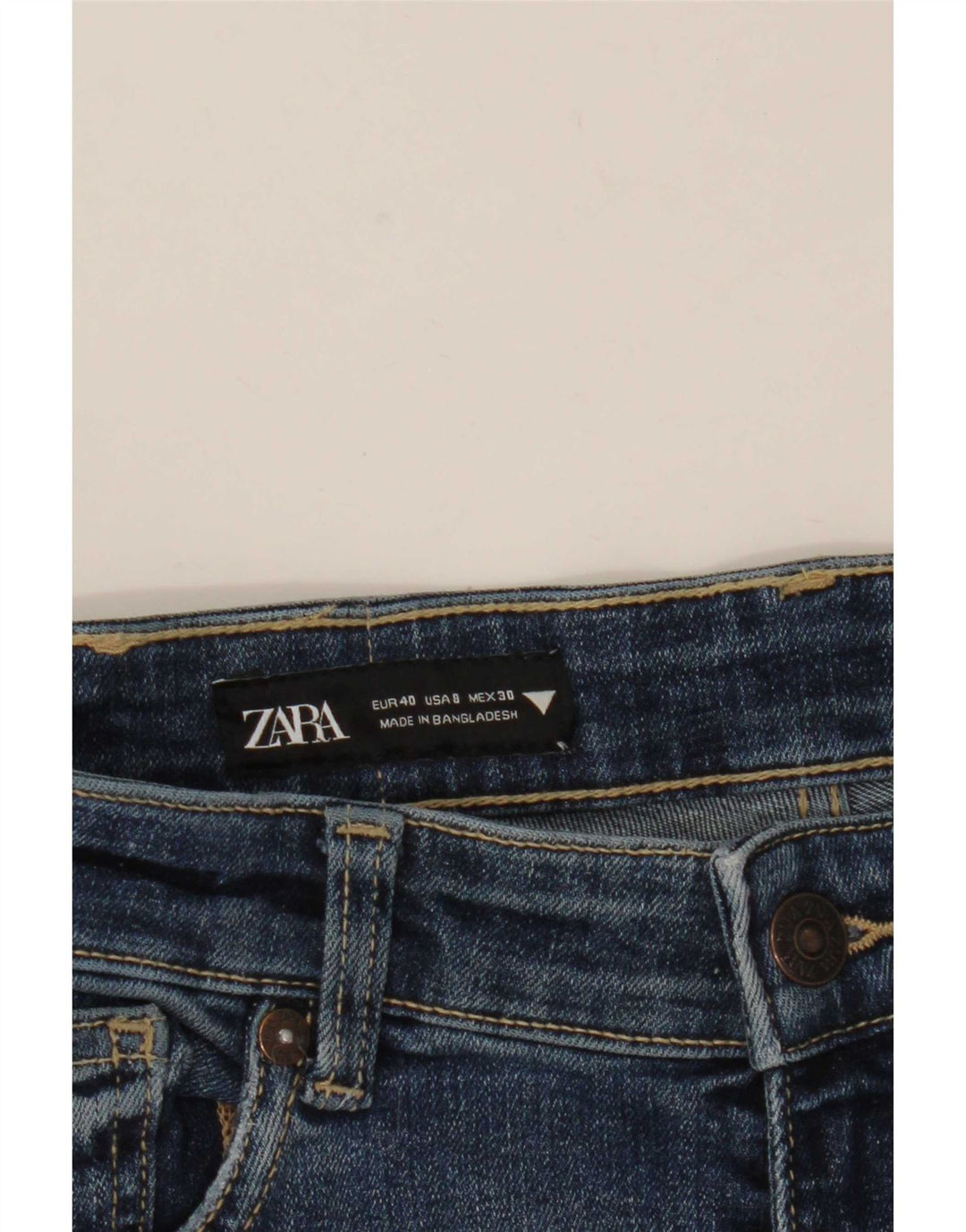 Zara Jeans Slim Feminino EU 40 Médio W30 L27 Azul