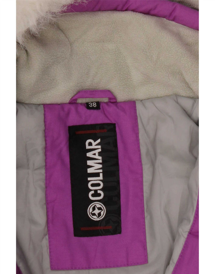 Jaqueta de esqui feminina com capuz Colmar EU 38 médio roxo colorblock poliamida