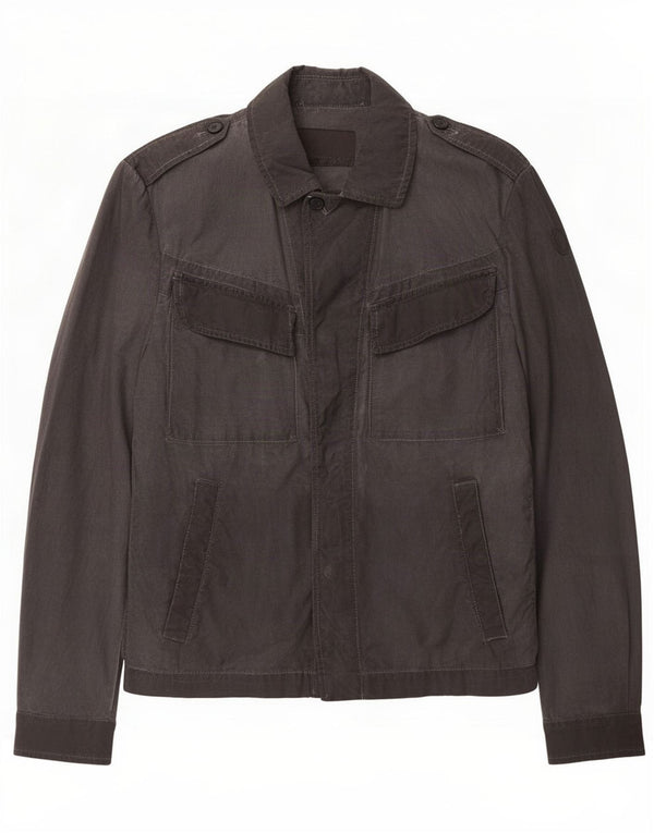Jaqueta militar masculina Trussardi IT 52 XL algodão cinza