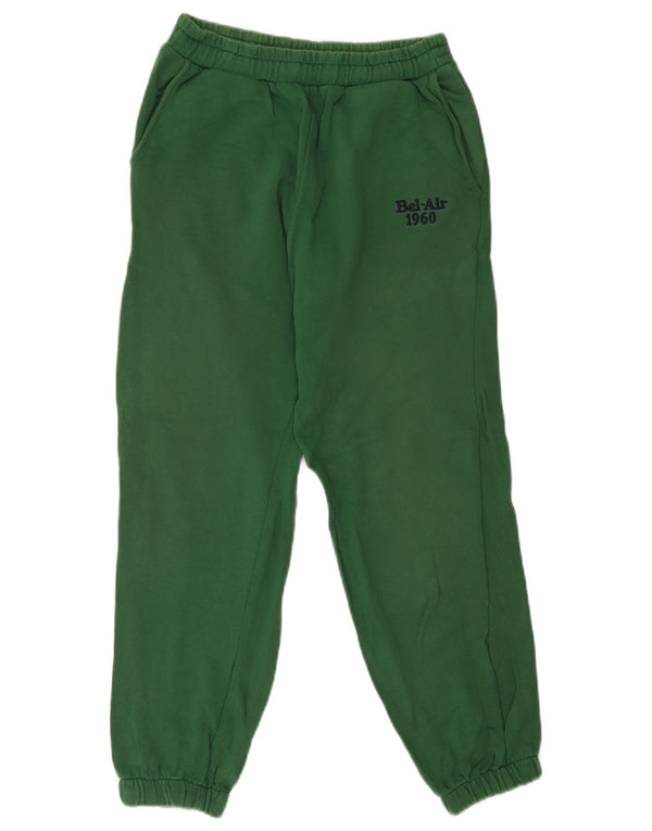 Calça de treino feminina Zara Joggers UK 12 verde médio