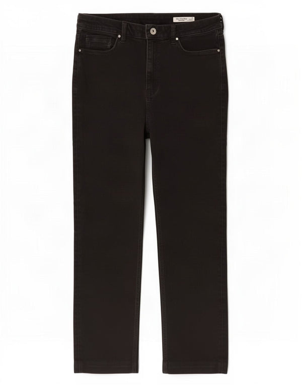Marks & Spencer Feminino The Sophia Straight Jeans Reino Unido 16 Grande W32 L29 Preto