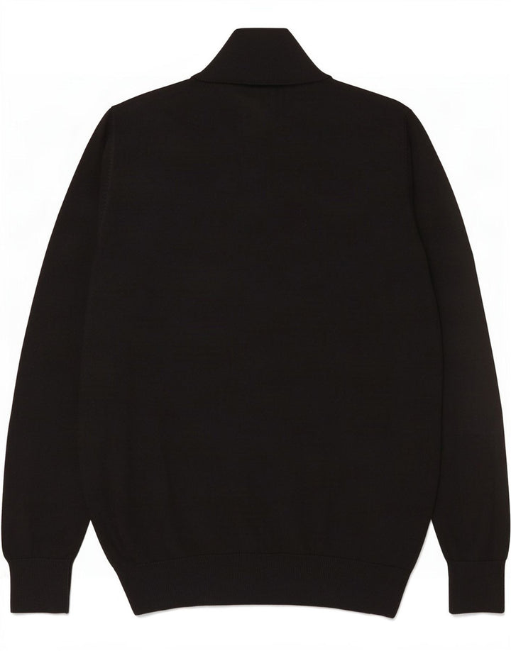 Lyle & Scott Suéter masculino com zíper e gola XL algodão preto