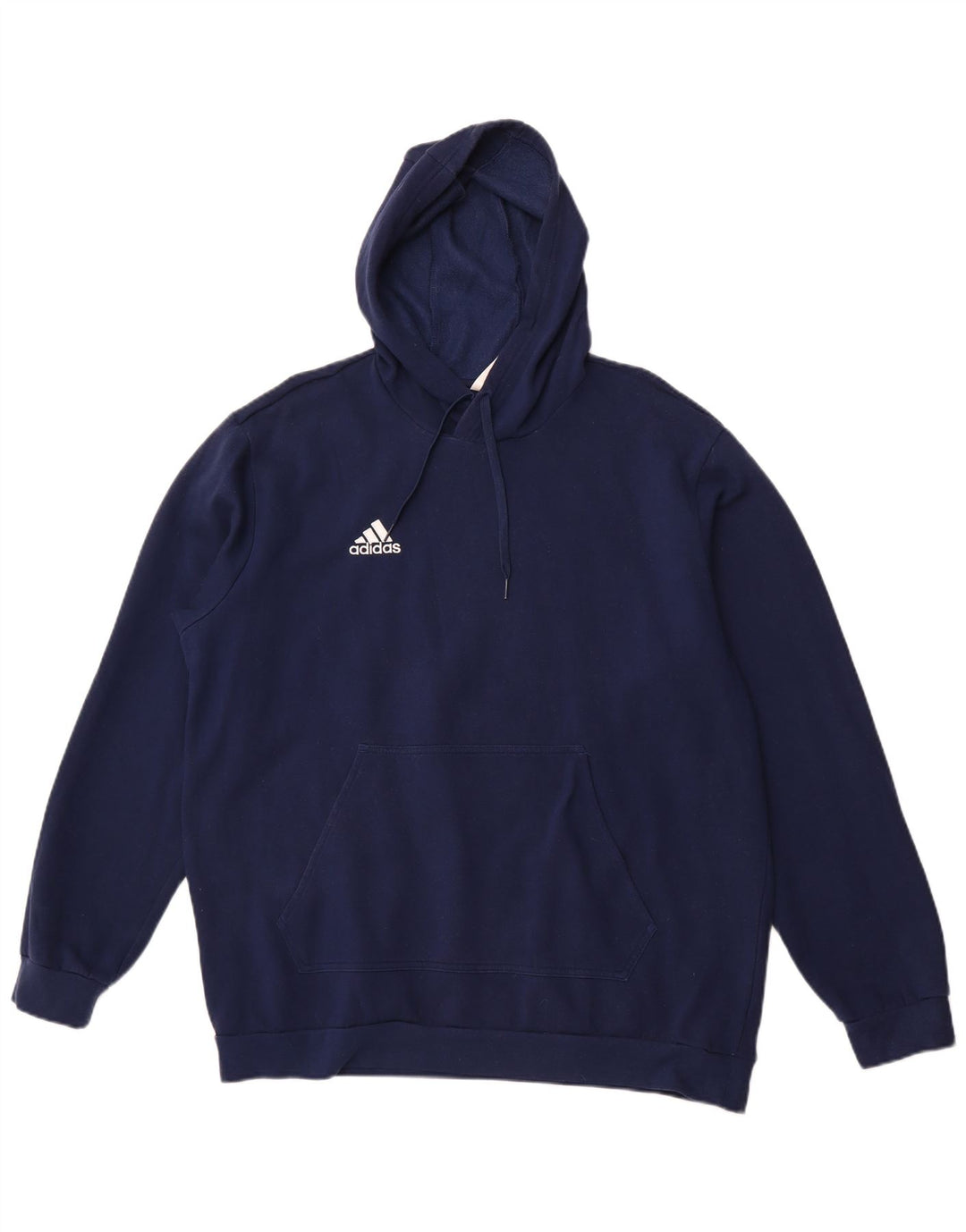 ADIDAS Mens Hoodie Jumper XL Azul Marinho Algodão