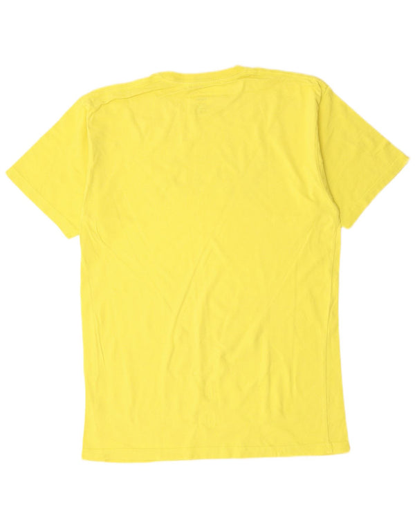 VANS Mens Classic Fit Graphic T-Shirt Top Medium Yellow Cotton