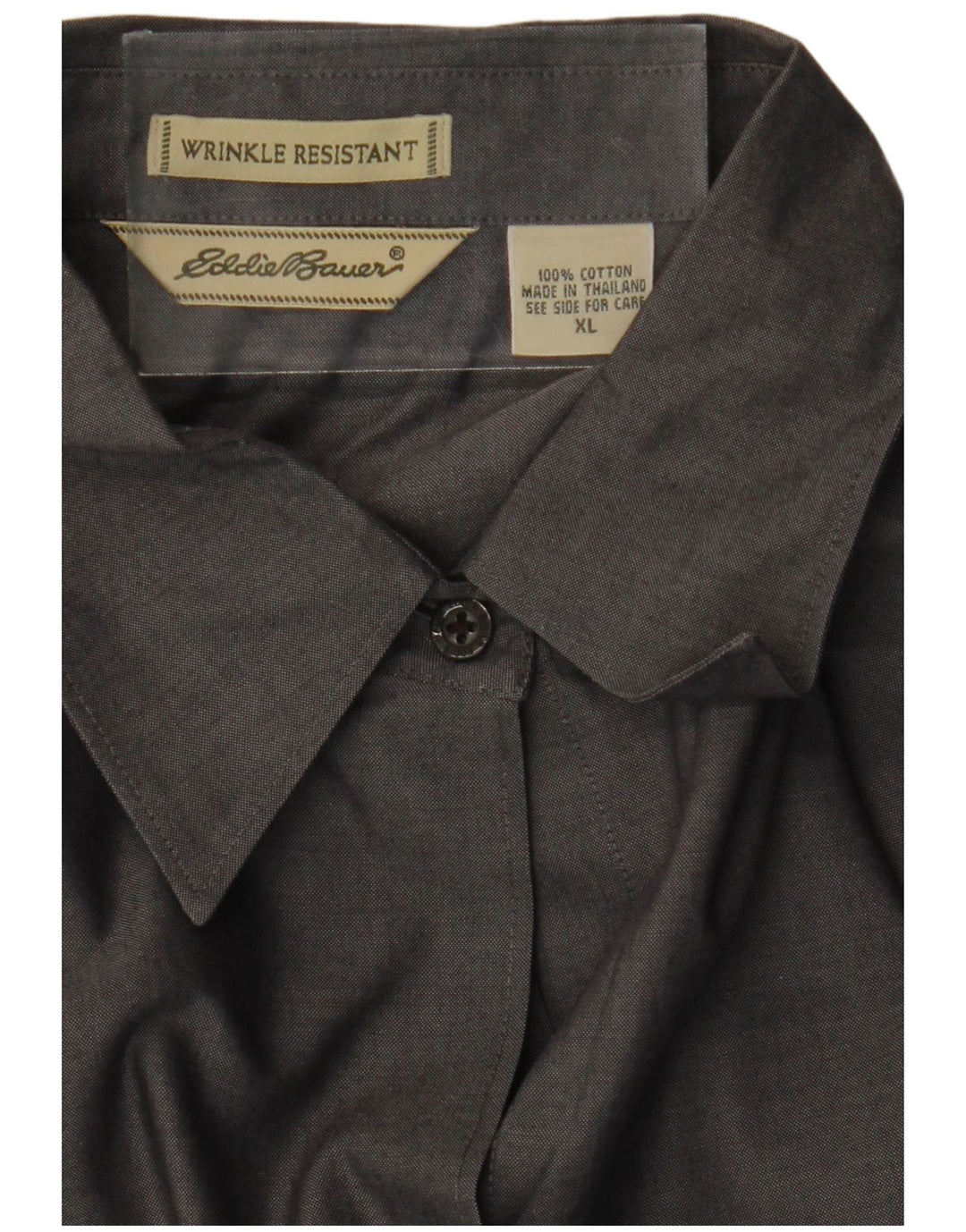Camisa feminina EDDIE BAUER UK 18 XL algodão cinza