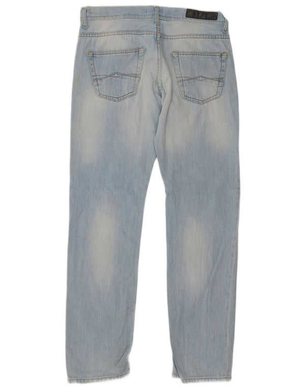Zara Mens Straight Jeans EU 42 Grande W32 L32 Azul