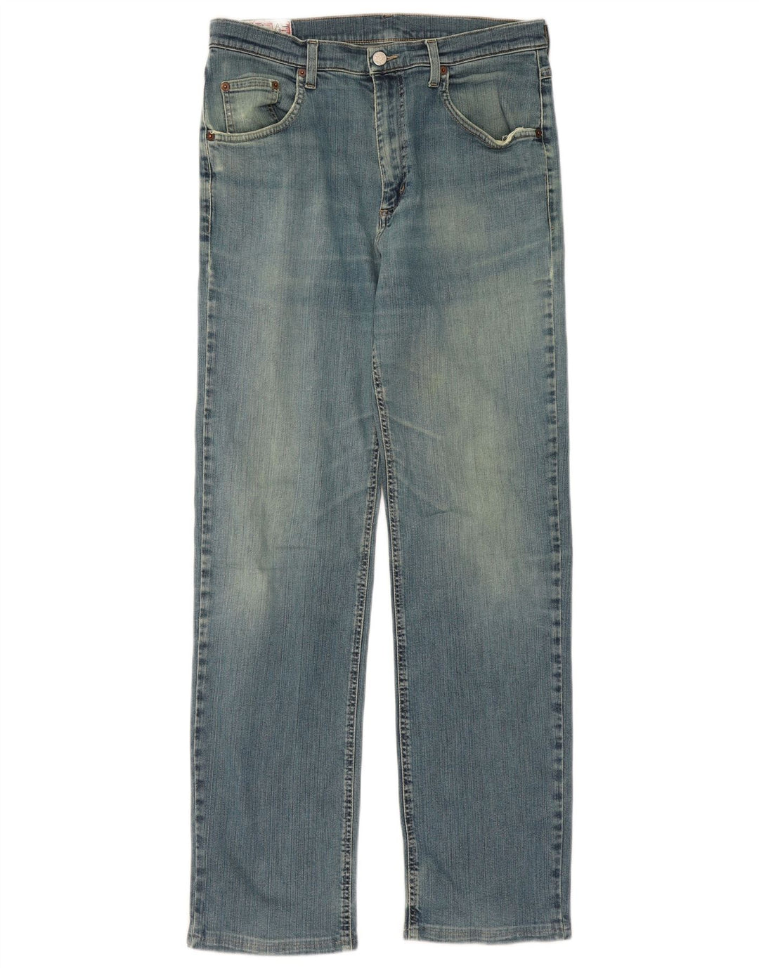 Rifle feminino jeans reto W32 L32 azul