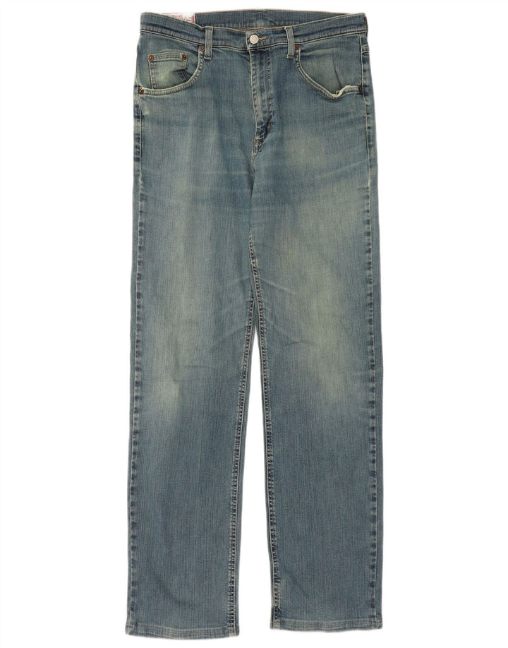 Rifle feminino jeans reto W32 L32 azul