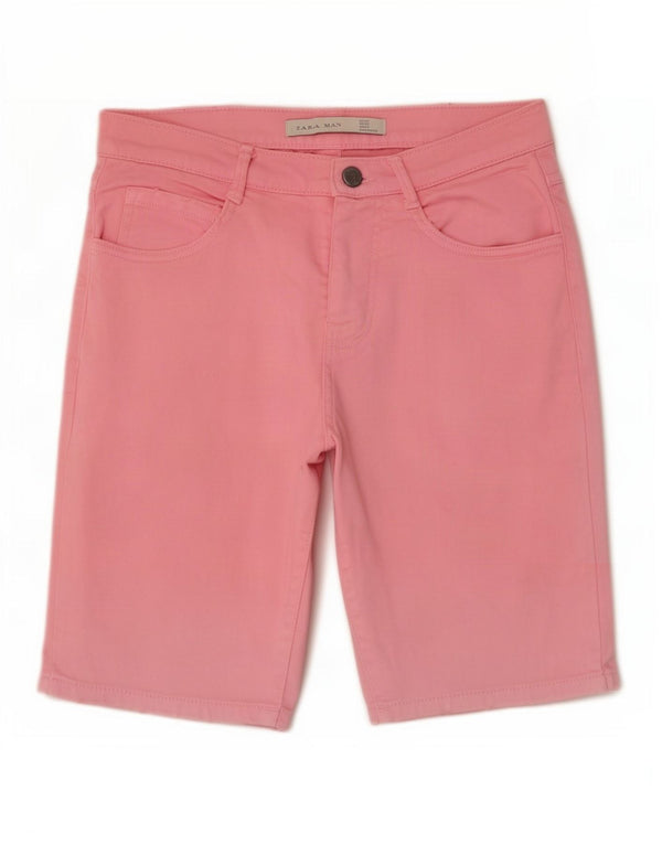 Zara Mens Casual Shorts EU 38 Pequeno W30 Rosa