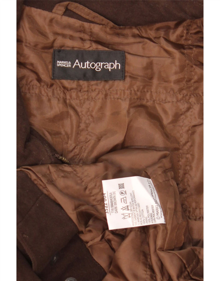 Jaqueta masculina Marks & Spencer Autograph Bomber UK 42 XL algodão marrom