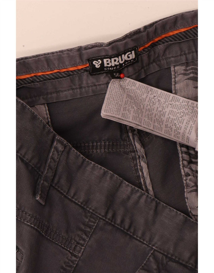 Brugi Mens Cargo Shorts IT 56 3XL W50 Algodão Cinza