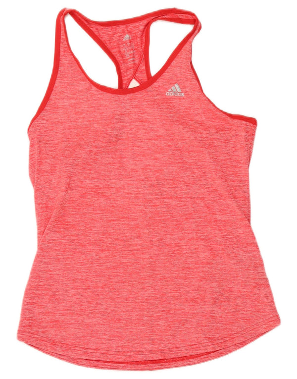 Adidas Womens Climalite Vest Top UK 12/14 Médio Rosa Poliéster Flecked