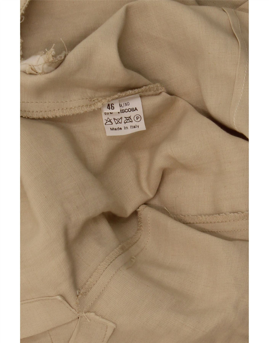 Jaqueta blazer feminina VINTAGE manga curta com 3 botões IT 46 grande bege