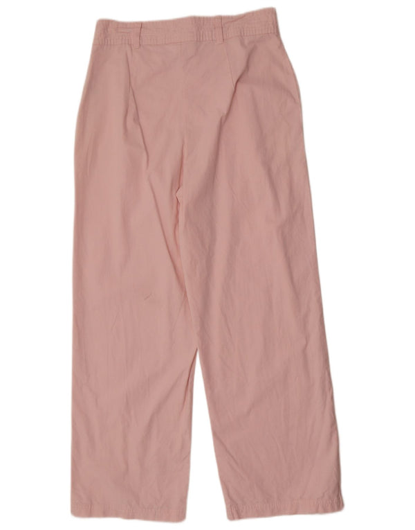 Calça feminina Fila cintura alta perna larga casual pequena W30 L28 algodão rosa