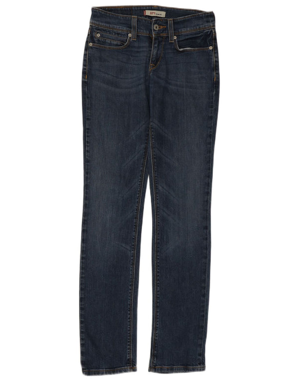 Calça jeans feminina Levi's 571 Slim W27 L34 azul algodão