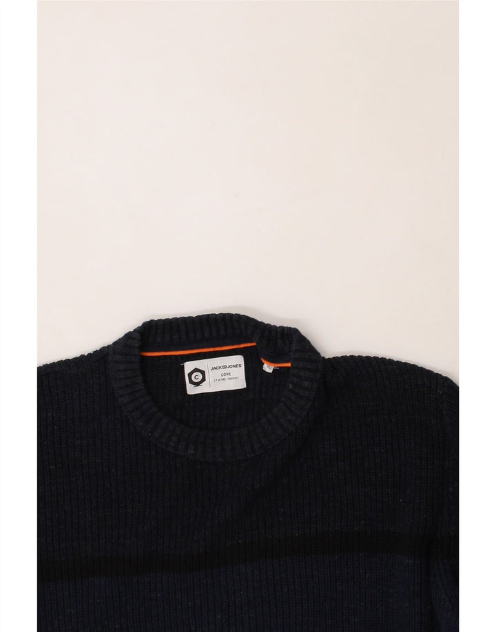 JACK & JONES Mens Crew Neck Jumper Sweater XL Navy Blue Cotton Vintage Jack & Jones and Second-Hand Jack & Jones from Messina Hembry 