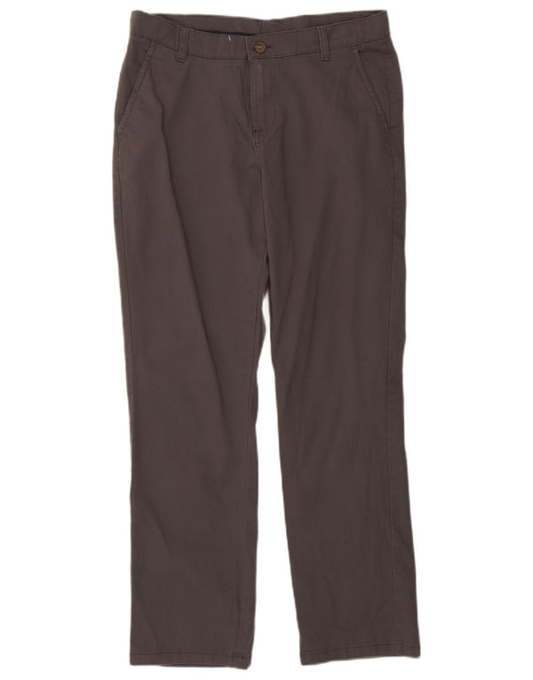 Calças Izod Boys Husky Straight Chino 15-16 Anos W32 L29 Algodão Cinzento