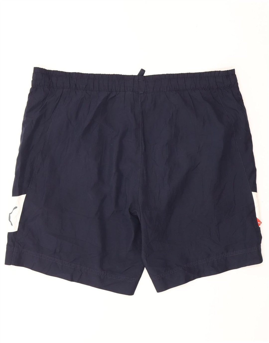 Shorts esportivos masculinos Puma médio azul marinho colorblock poliéster