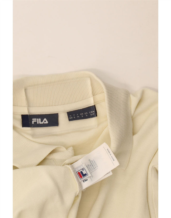 Camisa Polo Masculina Fila Pequena Off White Algodão