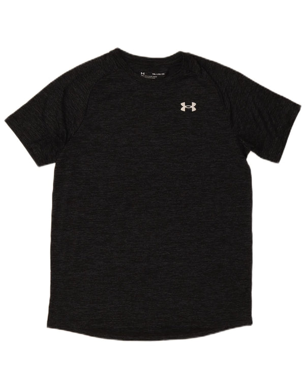 Camiseta Under Armour Meninos Top 13-14 Anos XL Preto Salpicado