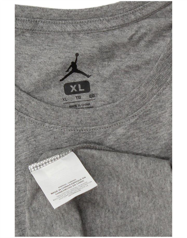 Camiseta Jordan masculina gráfica Top XL algodão cinza